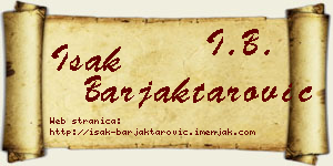 Isak Barjaktarović vizit kartica